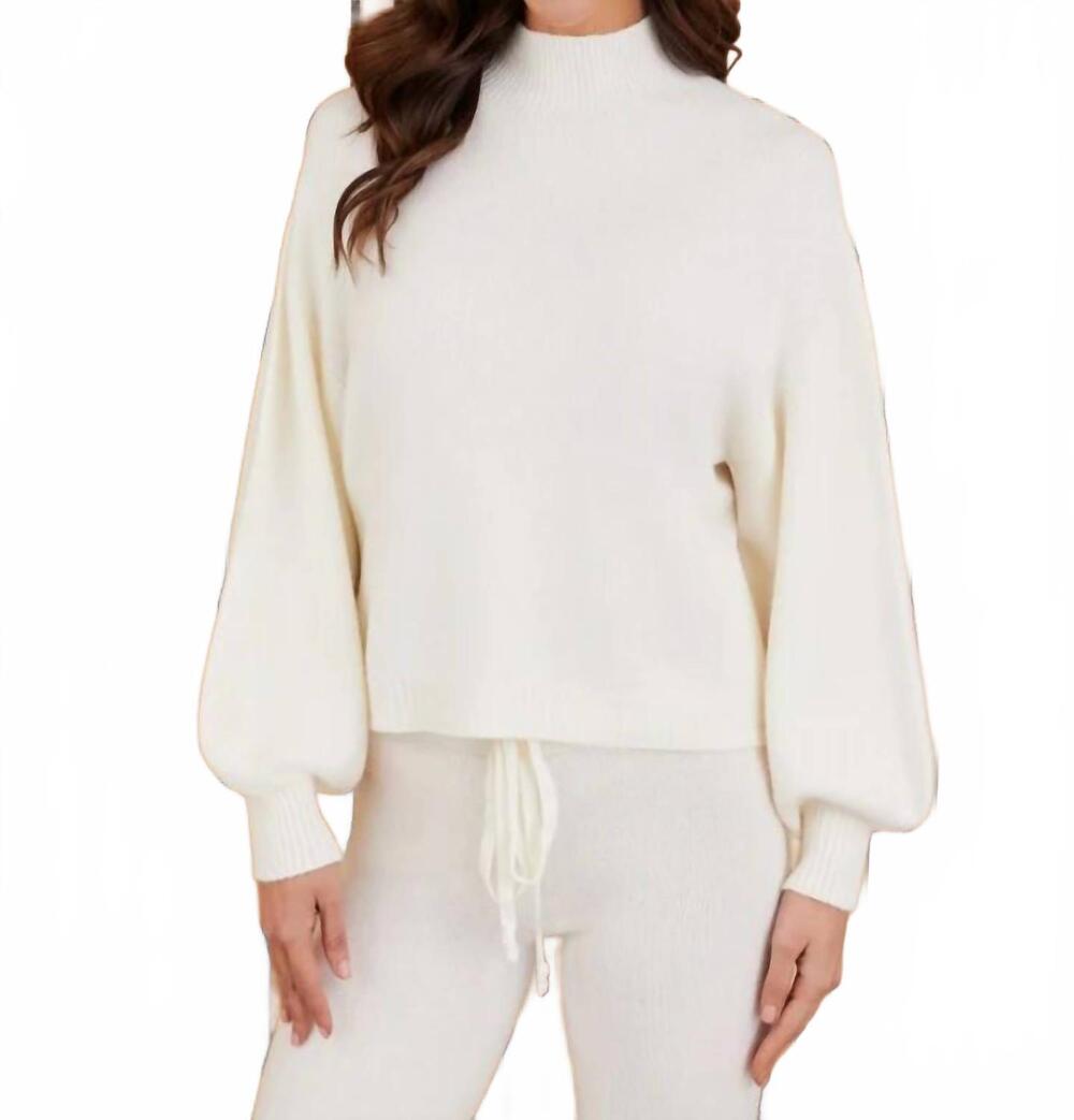 NEW MILIO MILANO bubble sleeve italian long sleeve sweater in pancot
